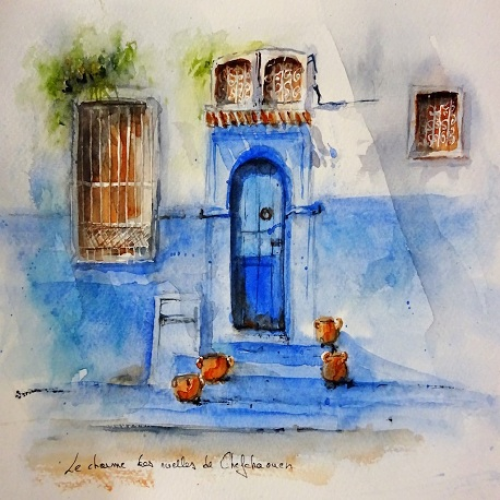 Watercolor Workshop Fes - Volubilis - Chefchaouen